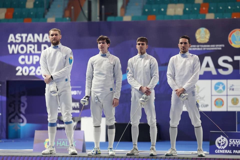 Мужская сборная Казахстана по фехтованию завершила Кубок мира в ТОП-5