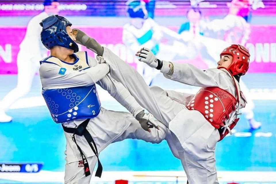 5 победителей. Завершился второй день Чемпионата Казахстана по таеквандо (видео)