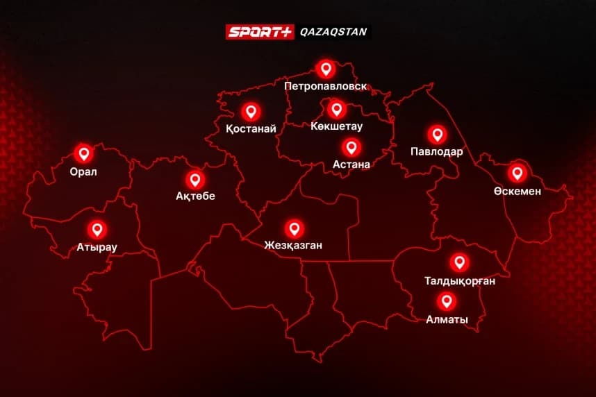 Sport+ Qazaqstan телеарнасын облыс орталықтарында тегін тамашаулауға болады