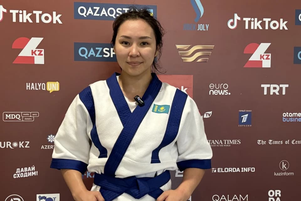 Казахстанка Зарина Сарипова стала двукратной чемпионкой Всемирных игр кочевников по казакша курес