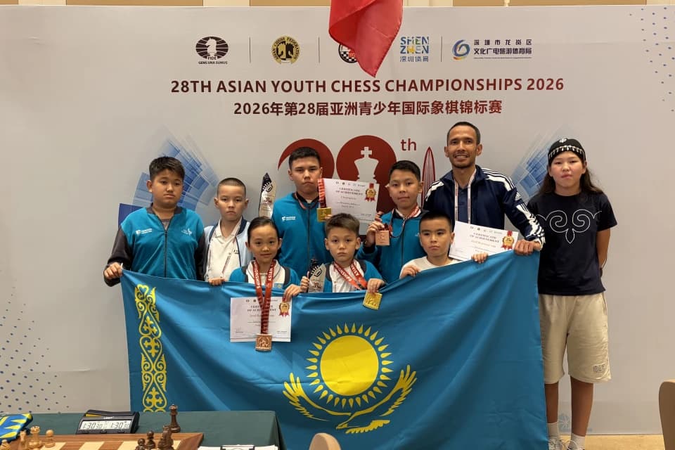 Три золотые медали в рапиде завоевали казахстанцы на юношеском чемпионатеАзии-2026 по шахматам
