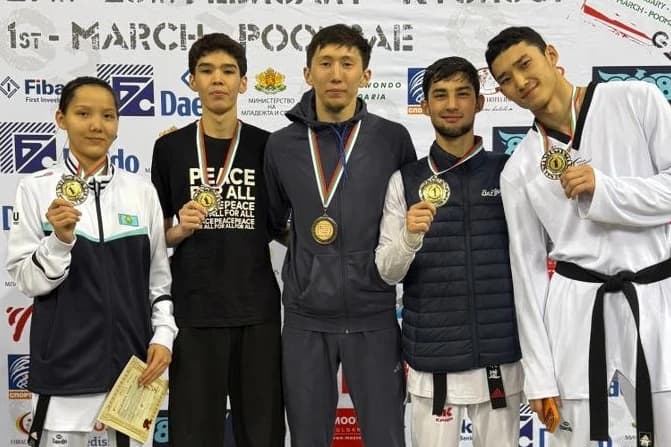 5 золотых медалей: сборная Казахстана по таеквондо успешно начала 2026 год