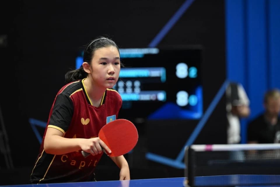11-летняя казахстанка стала чемпионкой международного старта по настольному теннису в Египте