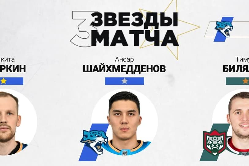 Бояркин и Шайхмедденов признаны звездами матча против «Ак Барса»